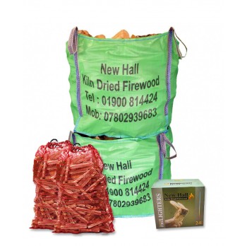 Winter Deal - 2x Large Bulk Bags - 1x Kiln Dried Hardwood 1x Softwood - Combo Deal - WS601/00002 - WS601/00001